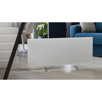 AENO - Розумна електрична інфрачервона панель з LED дисплеєм 700W таймер/термостат IP44 Wi-Fi білий