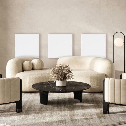 AENO - Розумний електричний інфрачервоний обігрівач-панель 500 Вт таймер/термостат Wi-Fi білий