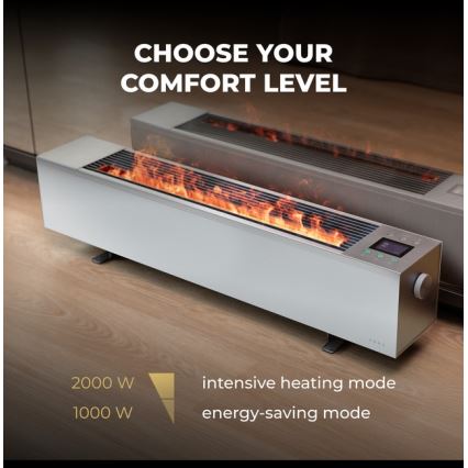 AENO - Розумний електричний прямий обігрівач/конвектор 1000/2000 Вт білий