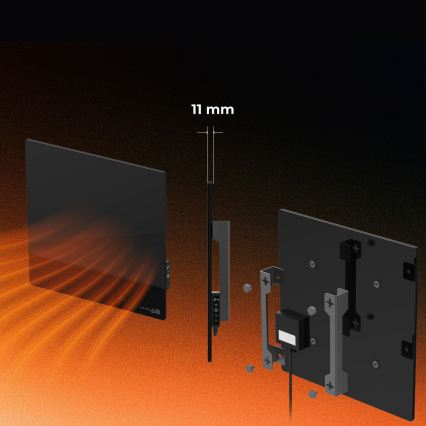 AENO - Умная электрическая инфракрасная панель 500 Вт с таймером/термостатом, Wi-Fi, белая