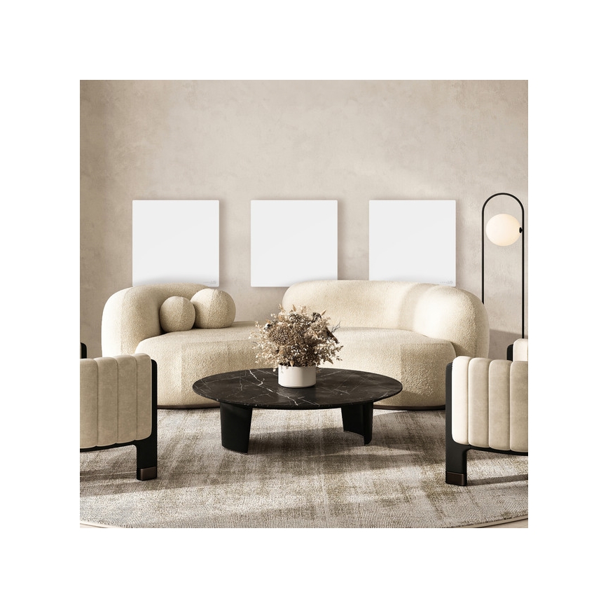 AENO - умная электрическая инфракрасная панель 500 Вт, таймер/термостат, Wi-Fi, белая