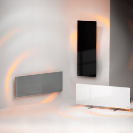 AENO - Умная электрическая инфракрасная панель со светодиодным дисплеем 700W таймер/термостат IP44 Wi-Fi серый