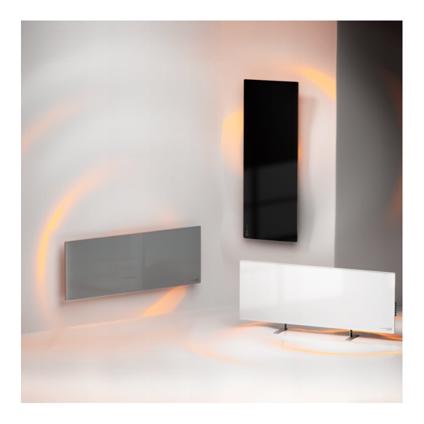 AENO - Умная электрическая инфракрасная панель со светодиодным дисплеем 700W таймер/термостат IP44 Wi-Fi серый