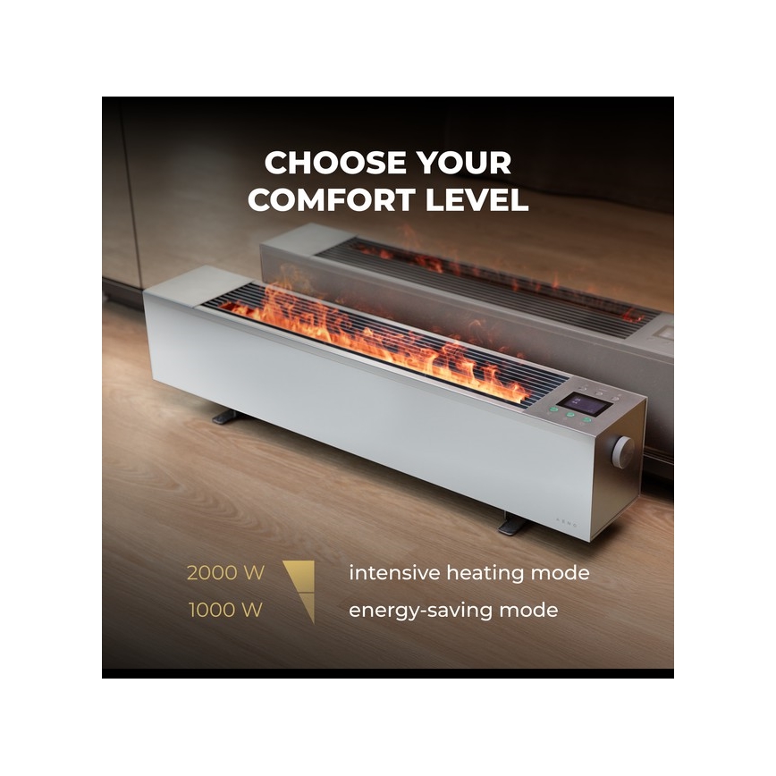 AENO - Умный электрический обогреватель/конвектор 1000/2000 Вт белый