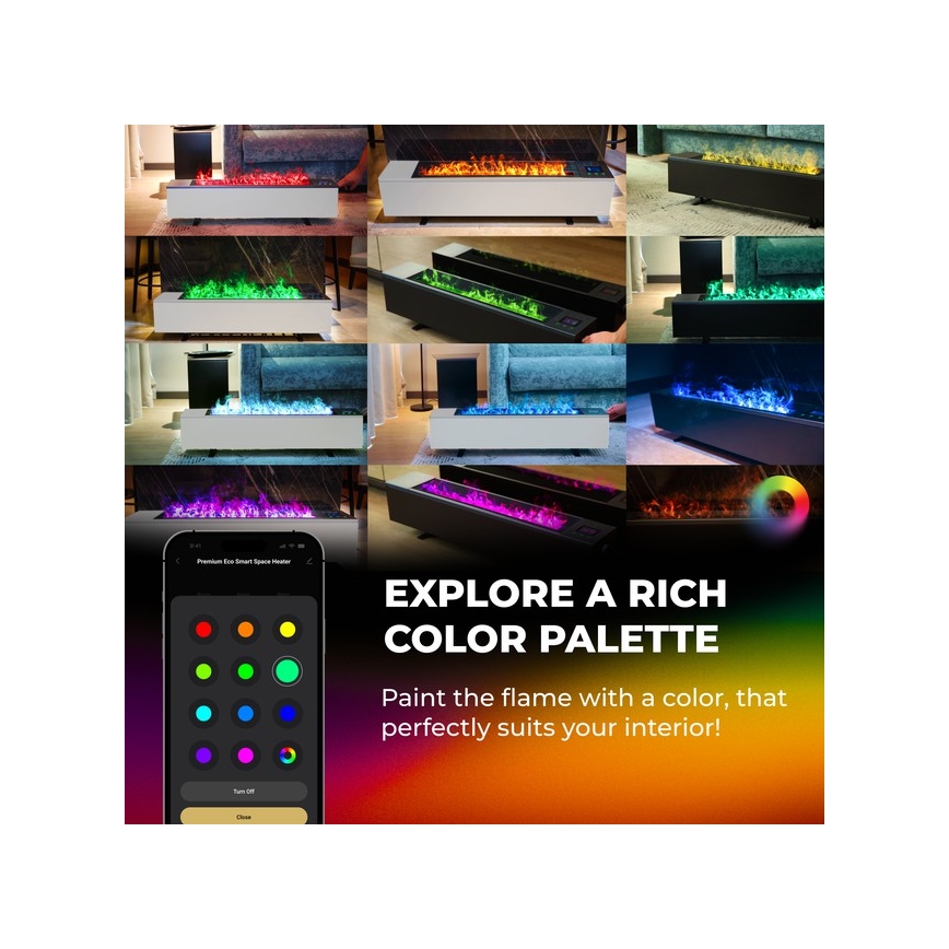 AENO - Умный электрический обогреватель/конвектор 1000/2000 Вт белый