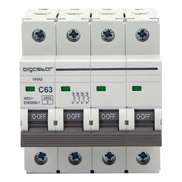 Aigostar - Автоматический выключатель 4-полюсный 4P-63A-C 400V
