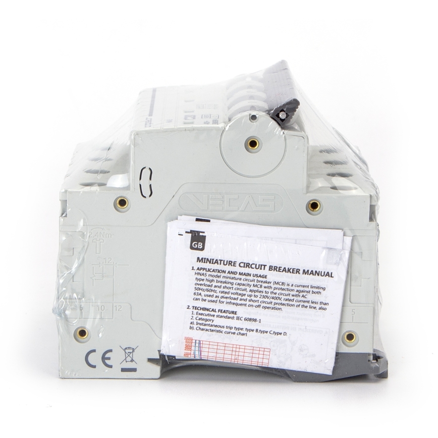 Aigostar - Автоматический выключатель 4‑фазный 4P-25A-C 400V