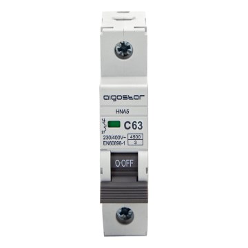 Aigostar - Автоматичний вимикач 1-фазний 1P-63A-C 230-400V