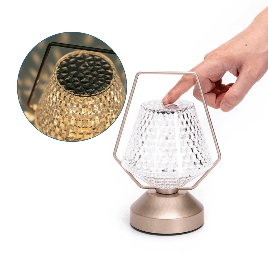 Aigostar - LED Настільна акумуляторна лампа з регулюванням яскравості LED/1W/5V 2700/4000/6500K 1800mAh 20 см