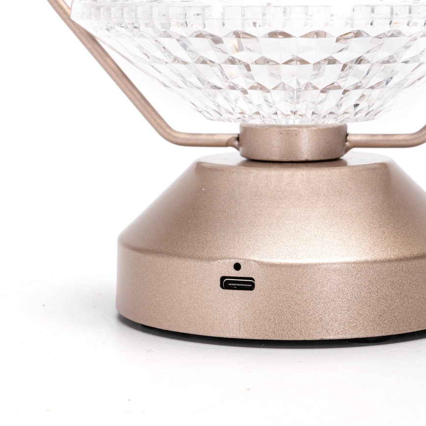 Aigostar - LED Настільна акумуляторна лампа з регулюванням яскравості LED/1W/5V 2700/4000/6500K 1800mAh 20 см