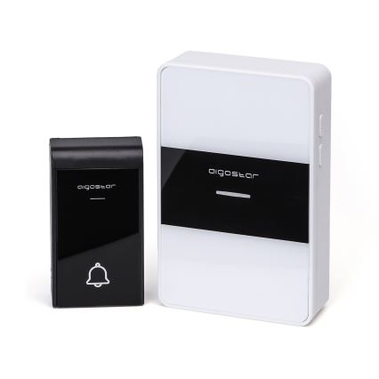 Aigostar - Беспроводной дверной звонок 3xAA IP44 черный/белый
