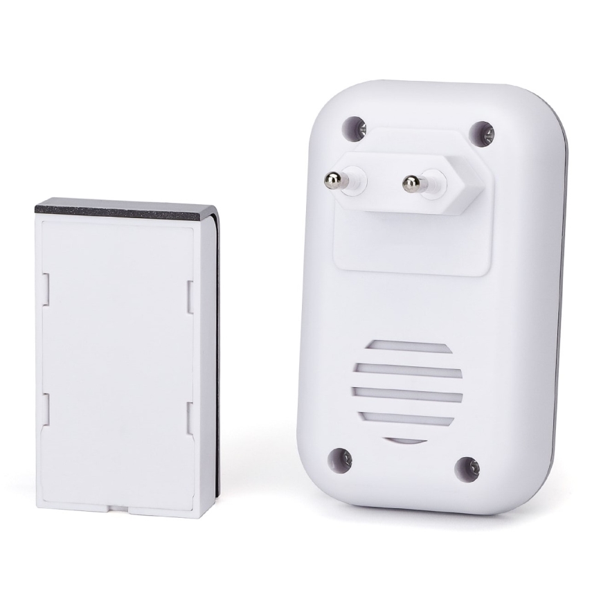 Aigostar - Беспроводной дверной звонок для розетки 230V/12V IP44 серебристый