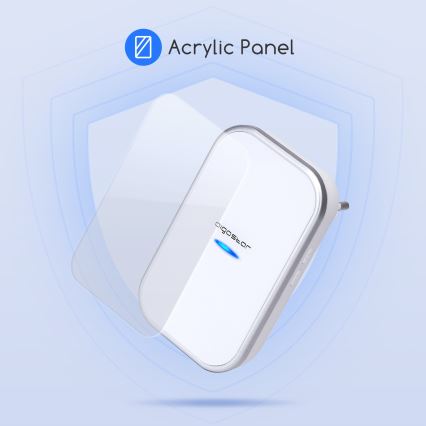 Aigostar - Бездротовий дверний дзвінок для розетки 230 В/12 В IP44 білий