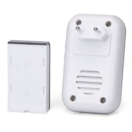 Aigostar - Бездротовий дверний дзвінок в розетку 230V IP44 білий