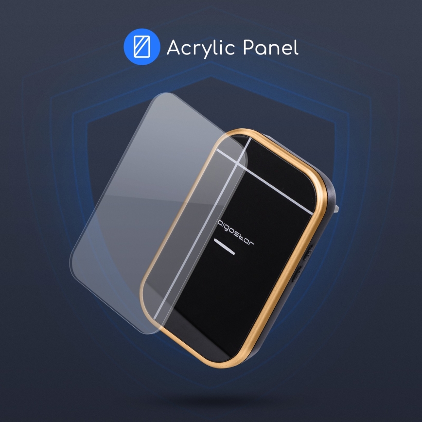 Aigostar - Бездротовий дверний дзвінок в розетку 230V/12V IP44 чорний