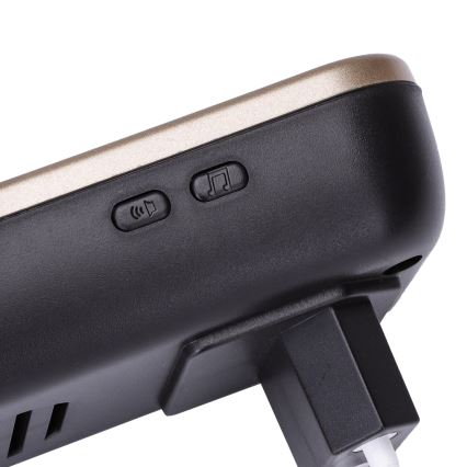 Aigostar - Бездротовий дверний дзвінок в розетку 230V/12V IP44 чорний