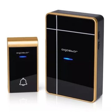 Aigostar - Бездротовий дзвінок 3xAA/12V IP44 чорний/міді