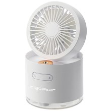 Aigostar - Бездротовий настільний міні-вентилятор з розпиленням води 10W/5V білий