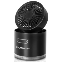 Aigostar - Бездротовий настільний міні-вентилятор з розпиленням води MIST 10W/5V чорний
