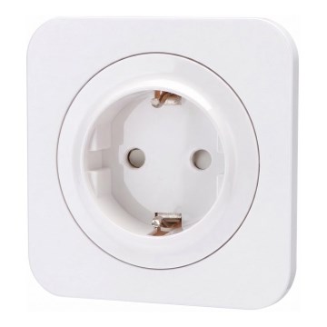 Aigostar - Біла домашня розетка зі рамкою SCHUKO 250 В/16 А
