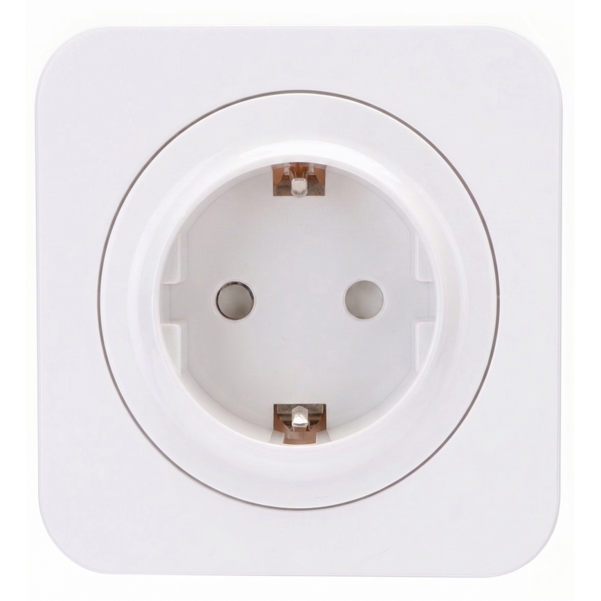 Aigostar - Біла домашня розетка зі рамкою SCHUKO 250 В/16 А