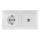 Aigostar - Біла Ethernet-розетка і розетка SCHUKO у рамці