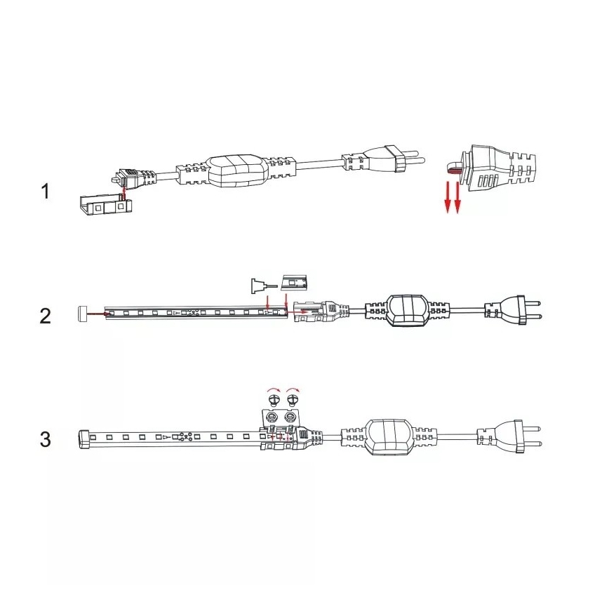 Aigostar - Блок живлення для LED-стрічок 8 мм 600 Вт/230 В білий
