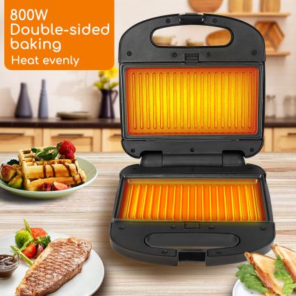 Aigostar - Бутербродница 800W/230V черный