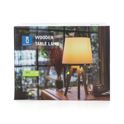 Aigostar - Дерев'яна настільна лампа 1xE27/60W/230V сосна