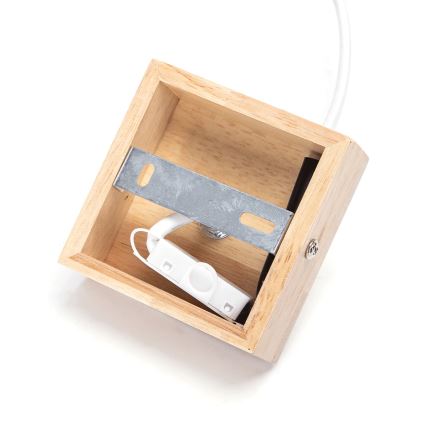 Aigostar - Деревянная люстра на тросе 1xE27/60W/230V сосна