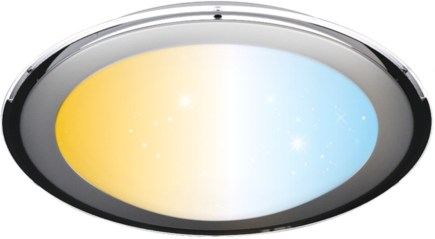 Aigostar - Диммируемый LED потолочный светильник 60 Вт / 230 В, 2700-6500 К, диаметр 52,7 см, хром + пульт дистанционного управления