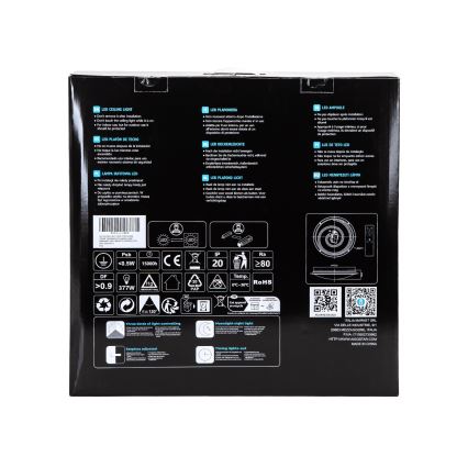 Aigostar - Диммируемый LED потолочный светильник 60 Вт / 230 В, 2700-6500 К, диаметр 52,7 см, хром + пульт дистанционного управления