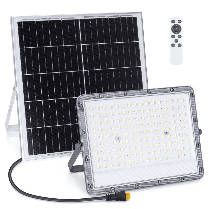 Aigostar - Светодиодный солнечный прожектор с регулировкой яркости LED/200W/3,4V 20000 mAh IP65 + пульт дистанционного управления
