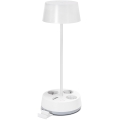 Aigostar - Диммована настільна лампа з розетками та USB LED/4,6W/230V 3000/4000/6500K біла