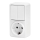 Aigostar - Домашній вимикач 2P з розеткою 1x10A/250V