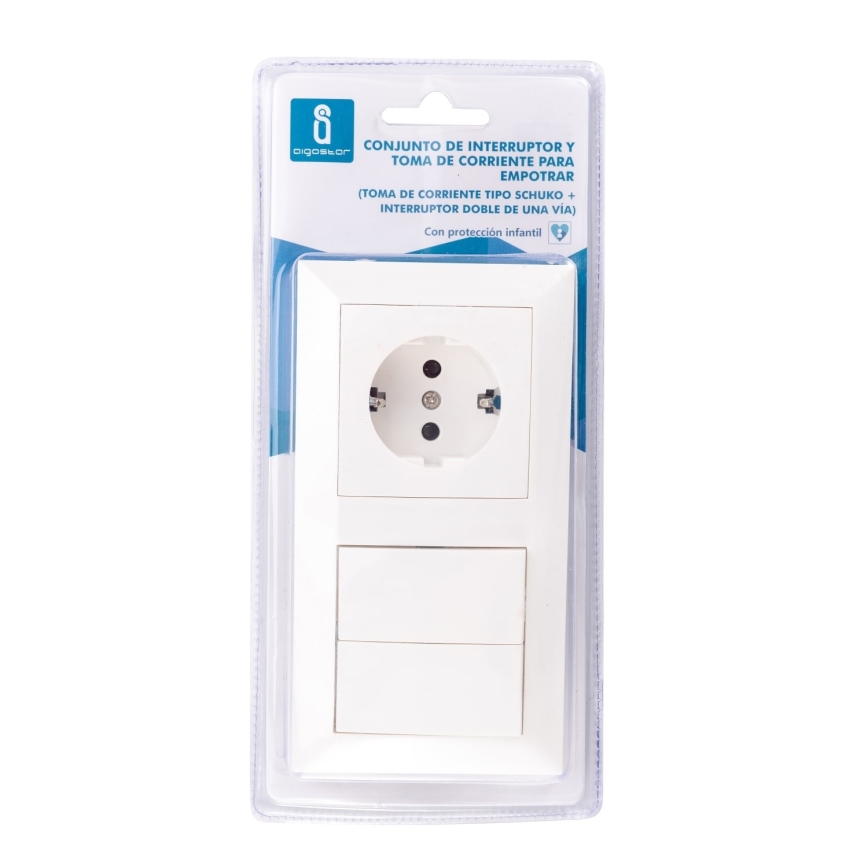 Aigostar - Домашній вимикач з розеткою 1x16A/250V