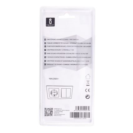 Aigostar - Домашній вимикач з розеткою 1x16A/250V