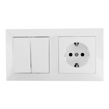 Aigostar - Домашний выключатель с розеткой 1x16A/250V