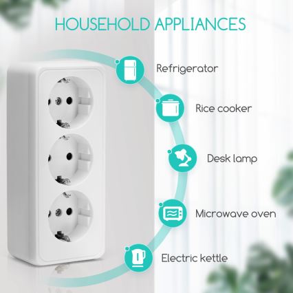 Aigostar - домашня розетка 3Z SCHUKO 250 В/16 А