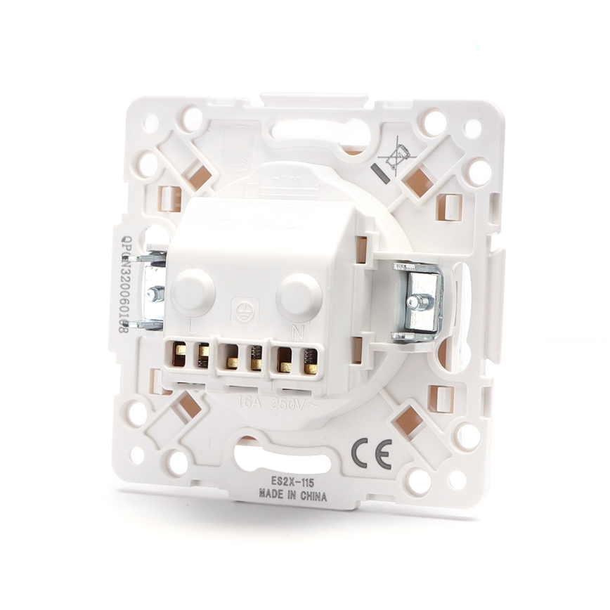 Aigostar - Домашня розетка без рамки SCHUKO 250V біла