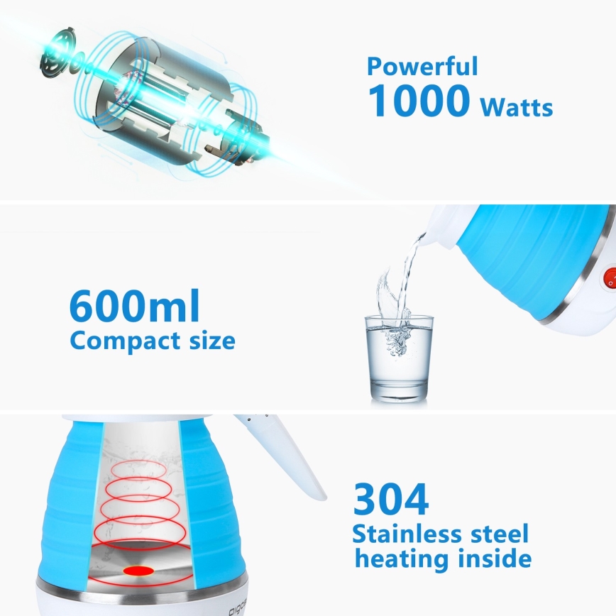 Aigostar - Дорожній чайник 600мл 1000W/230V