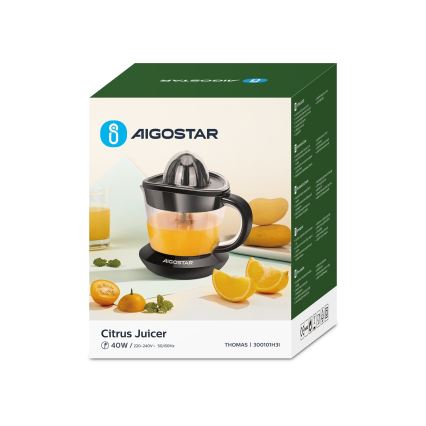 Aigostar - Електрична соковижималка для цитрусових 1l 40W/230V чорний