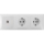 Aigostar - Ethernet-розетка и 2 розетки SCHUKO с рамкой белая