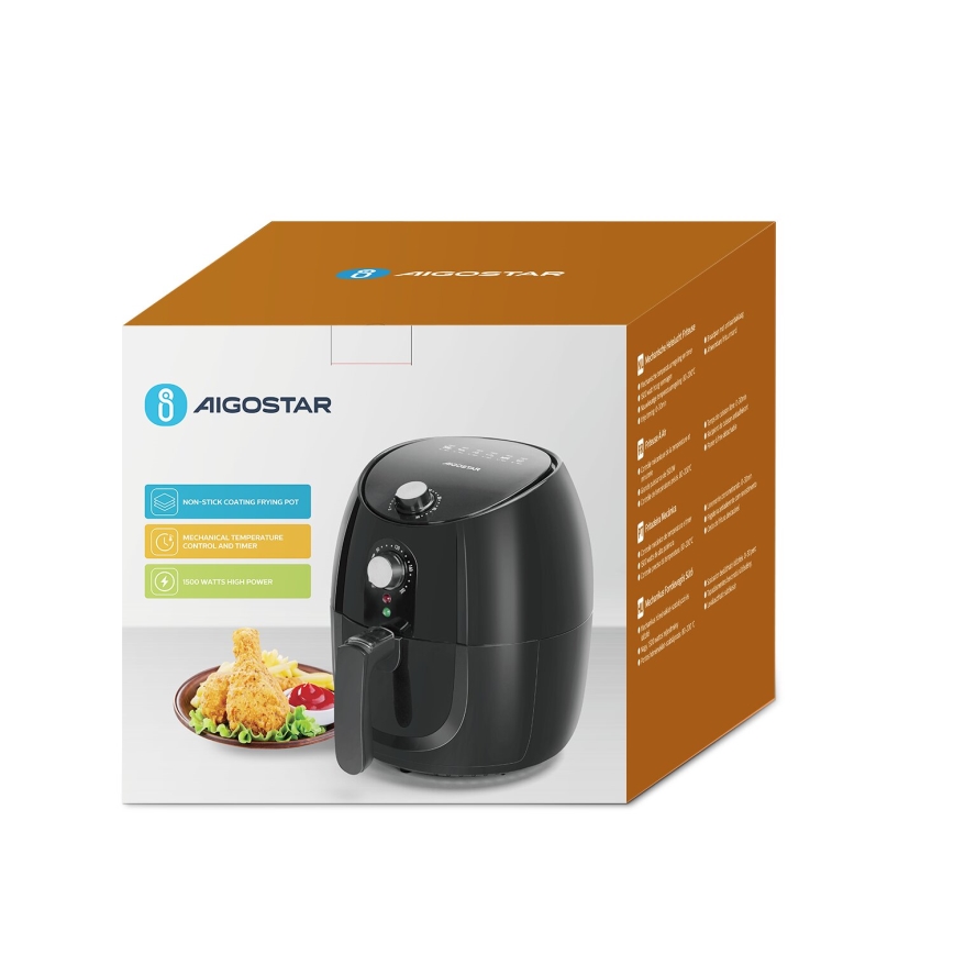Aigostar - Фритюрница 1500W/230V 3,5 л черный