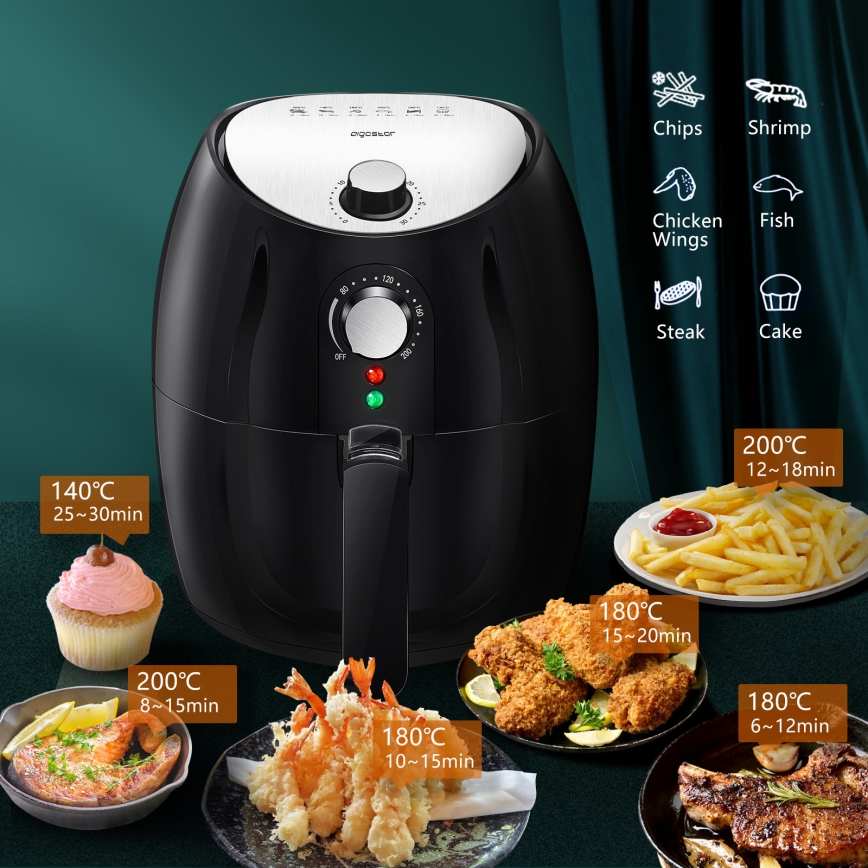 Aigostar - Фритюрница 1500W/230V 3,5 л черный