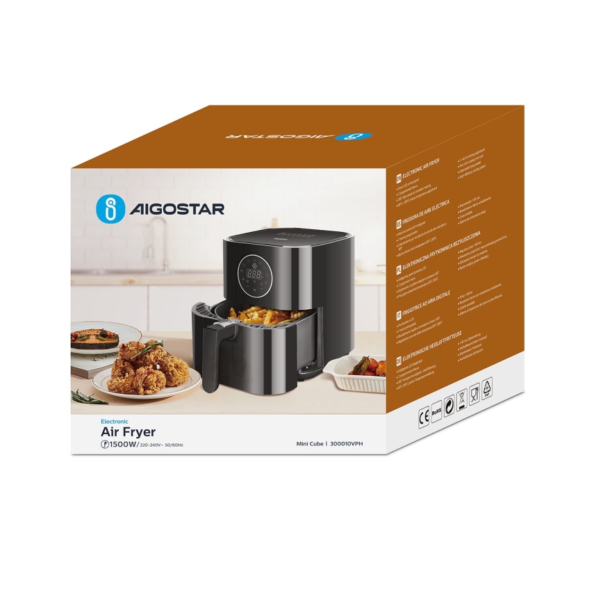Aigostar - Фритюрница 1500W/230V 3,5 л черный