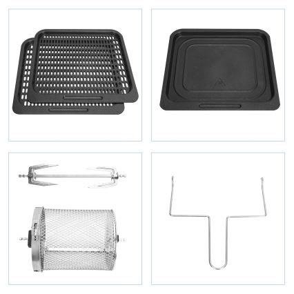 Aigostar - Гаряча повітряна піч 1400 Вт/230 В 12 л чорна