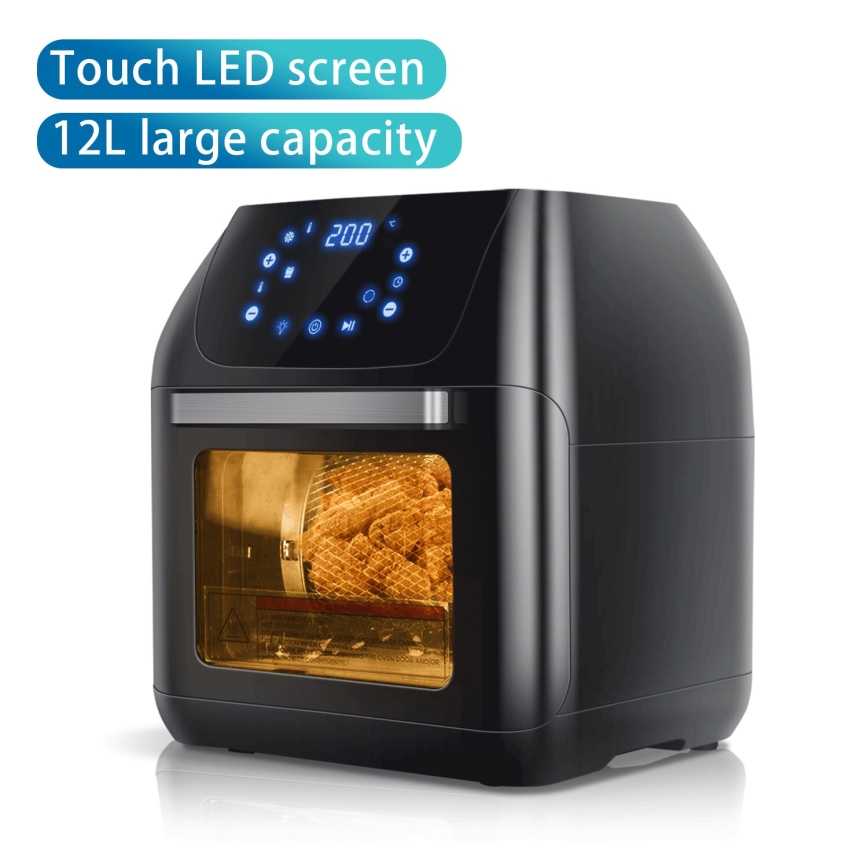 Aigostar - Гаряча повітряна піч 1400 Вт/230 В 12 л чорна