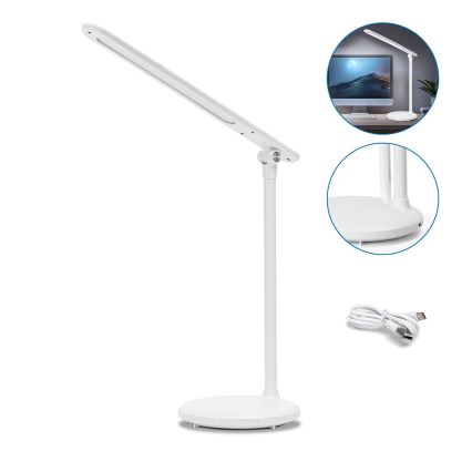 Aigostar - LED Акумуляторна сенсорна настільна лампа з регулюванням яскравості LED/3W/5V 2700/4000/6500K 1800 mAh