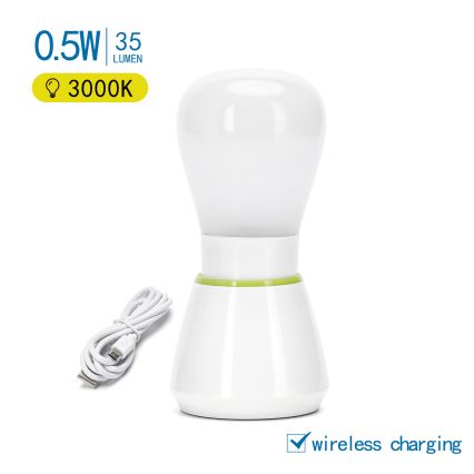 Aigostar - LED Акумуляторний нічний світильник LED/0,5W/5V 3000K 650mAh